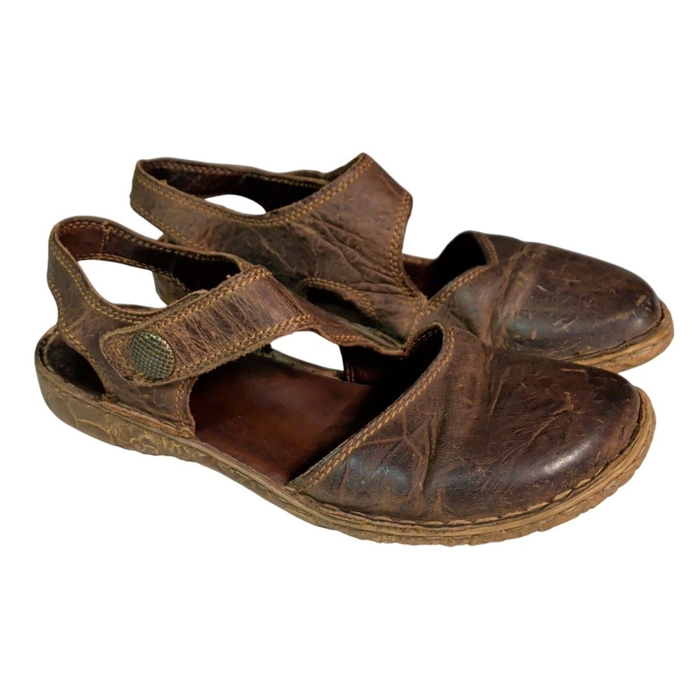 Josef Seibel Rosalie 13 Mary Jane Shoes Womens Size 8.5 EU 39 Brown Leather Boho